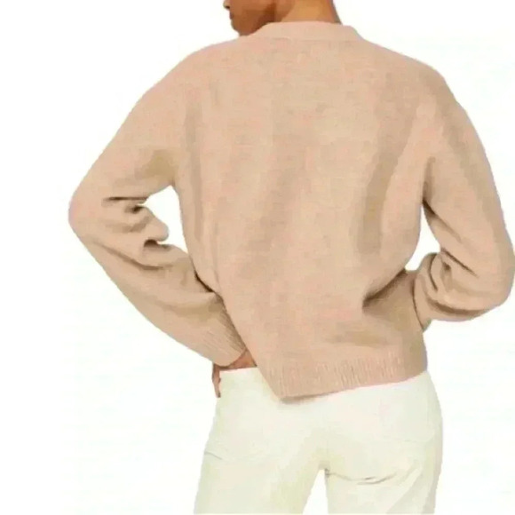 Thakoon Oatmeal New NWT Cropped Wool Cardigan Size L - Picture 2 of 6